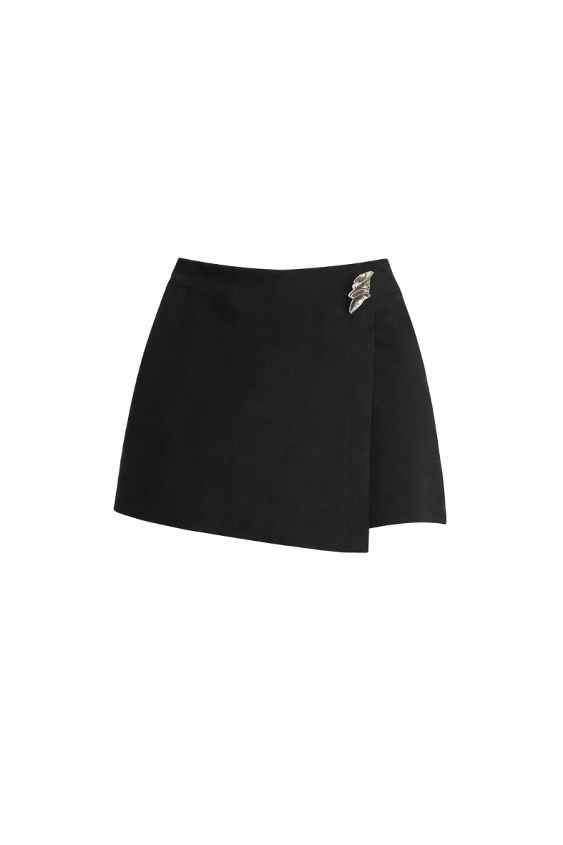 Falda Short Negra con pendiente - FA6815-NES