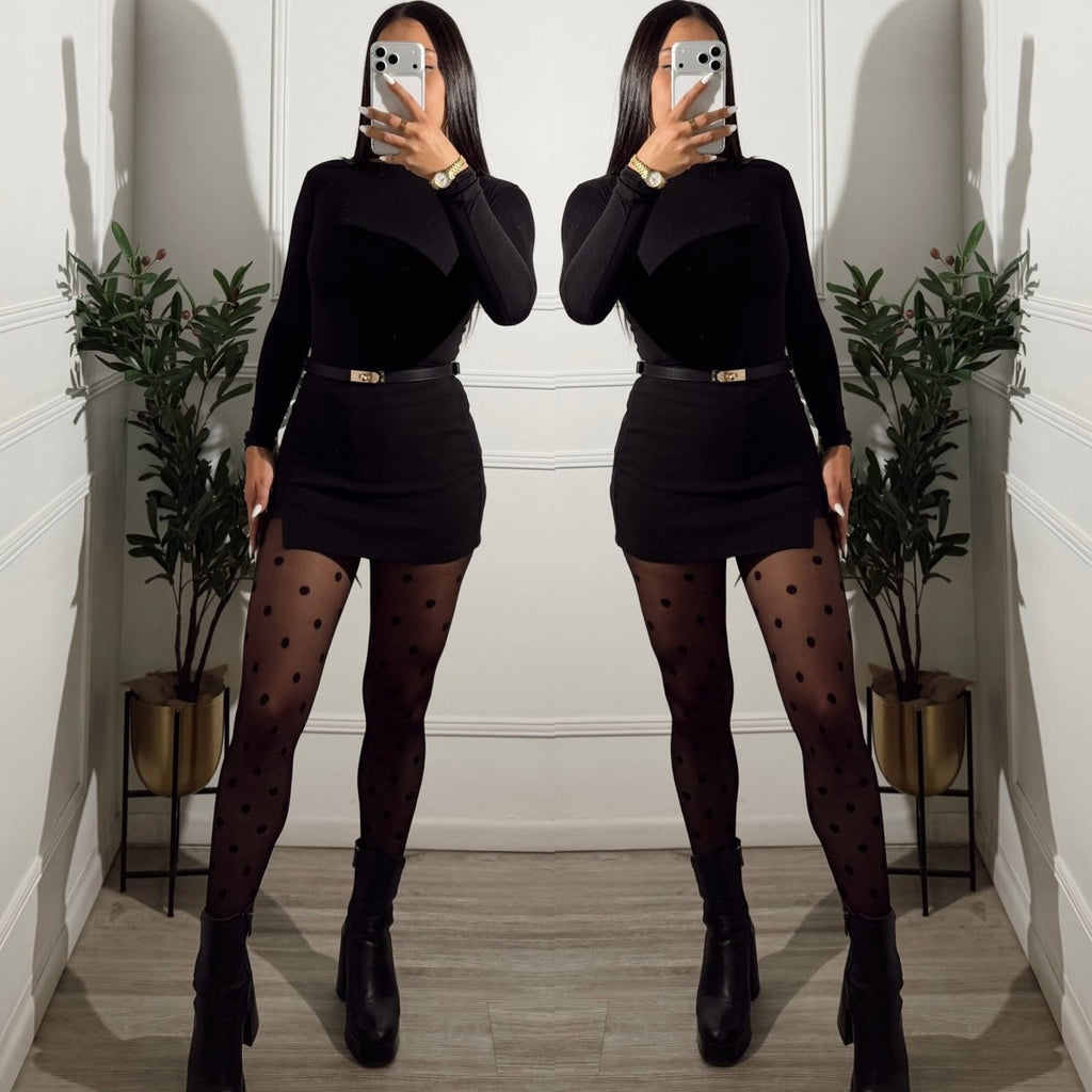 Falda Short Negra - FA2937-NES