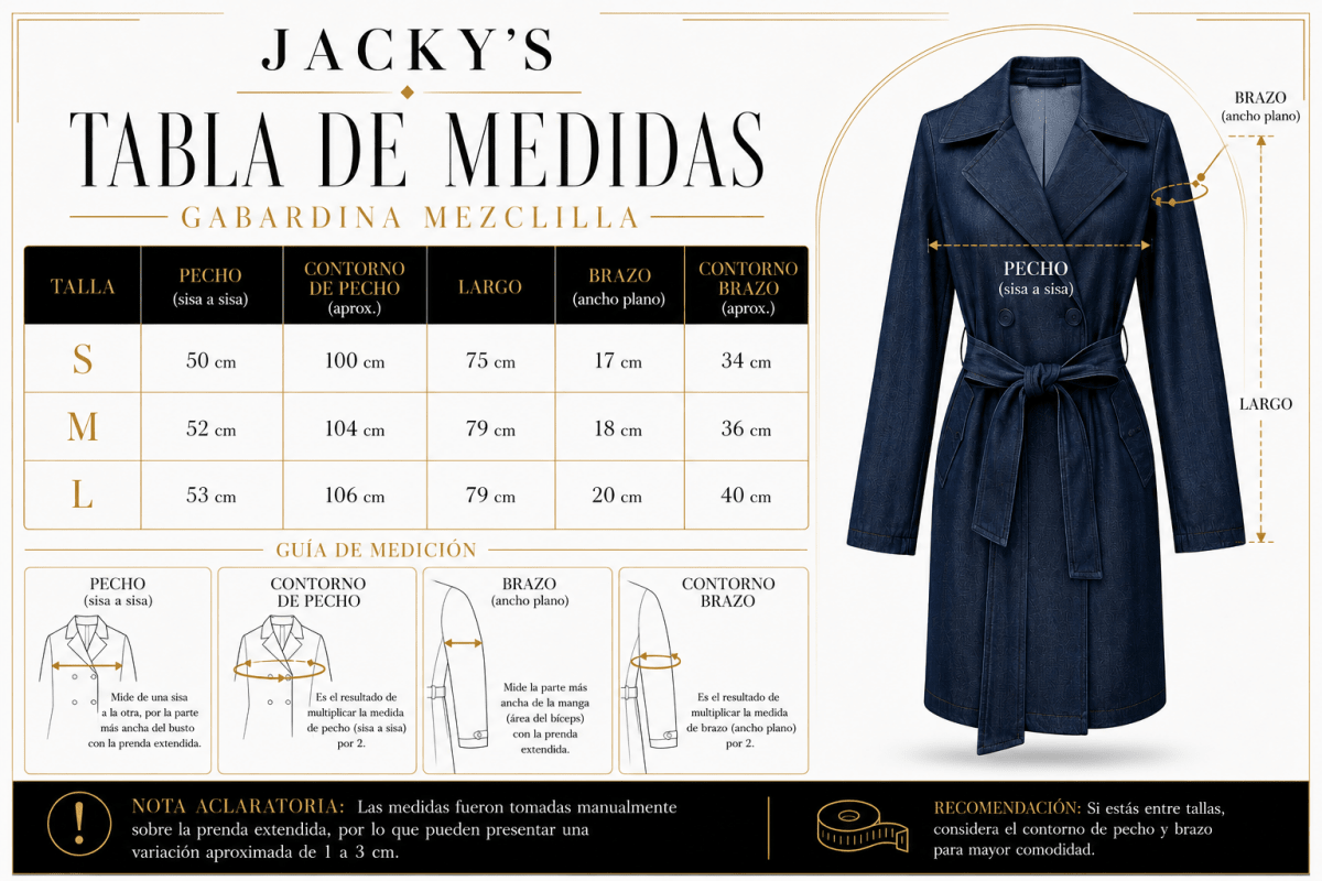 Gabardina mezclilla suave - GA0321-AZS