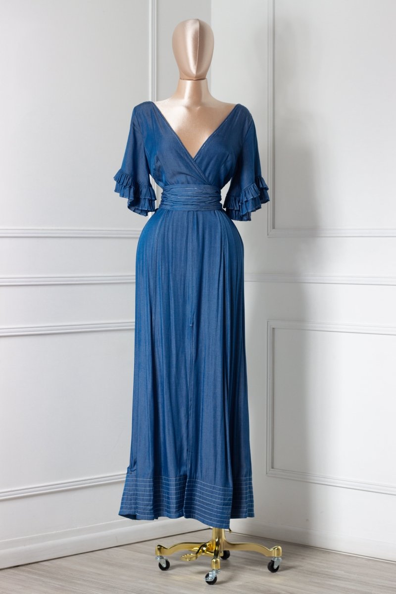 Maxi Vestido mezclilla - VE1275-AZS