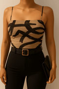 Mesh bodysuit estampado - BO4346-ESS