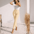 Pantalón Amarillo con Pinzas - PA5113-AMXS