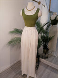 Pantalón estilo trouser de lino beige - PA4189-BES