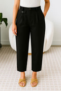 Pantalón Negro Lino - PA0976-NES