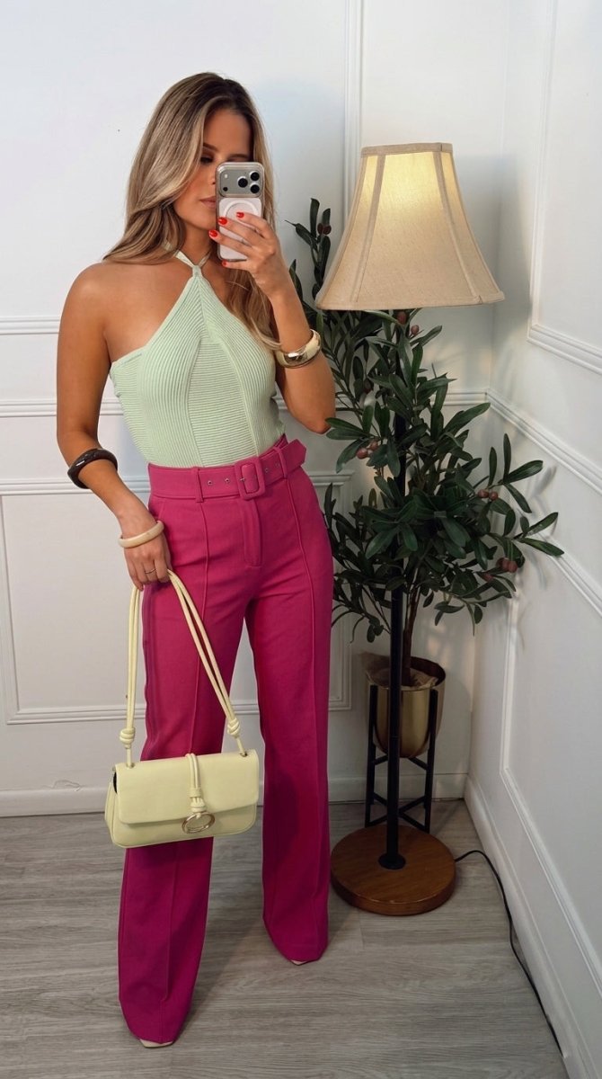 Pantalón stretch magenta - PA5560-FUS