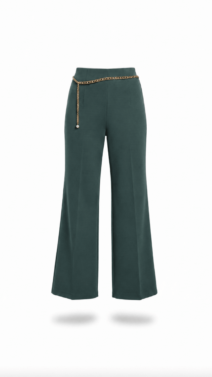 Pantalón verde con cadena - PA1260-VES