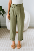 Pantalón Verde Lino - PA0976-VES