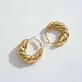 Pendientes chapados en oro de 18k - A9534