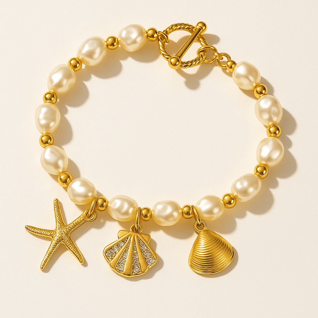 Pulseras de perlas irregulares - B5546