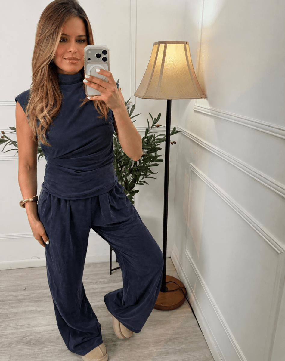 Set de blusa y pantalón - ST7332-AZS