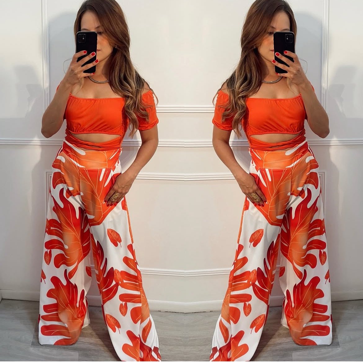 Set Naranja Estampado - SEAN-S