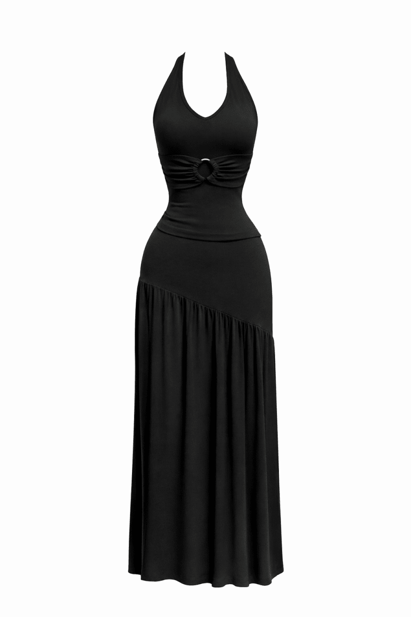Set negro blusa y falda - SE3093-NES
