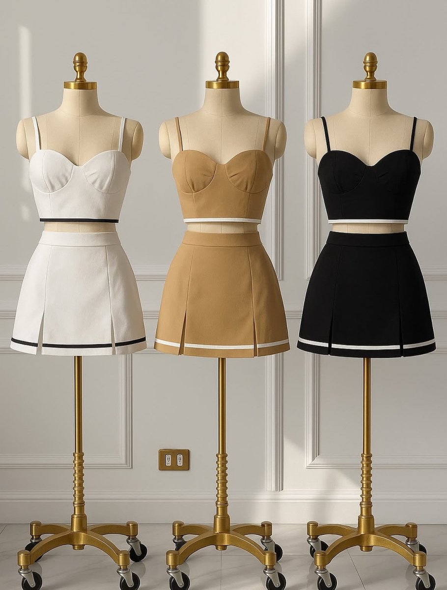 Set Top Falda Blanca - SE3000-BLS