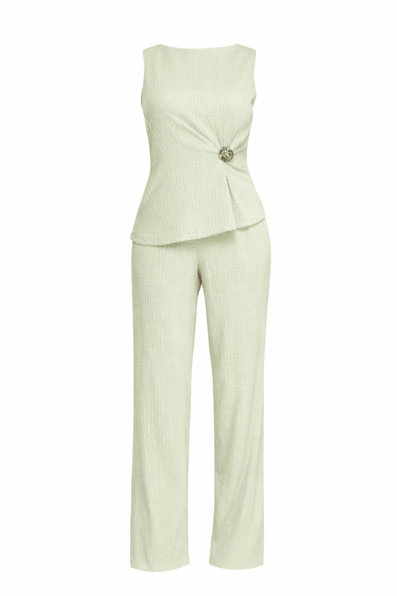 Set Verde Blusa sin manga pantalón - SE5722-VES