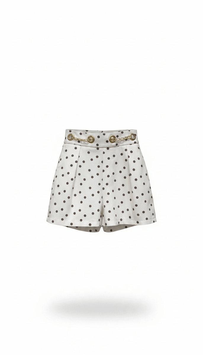 Short Estampado Blanco/Café - SH7917-ESS