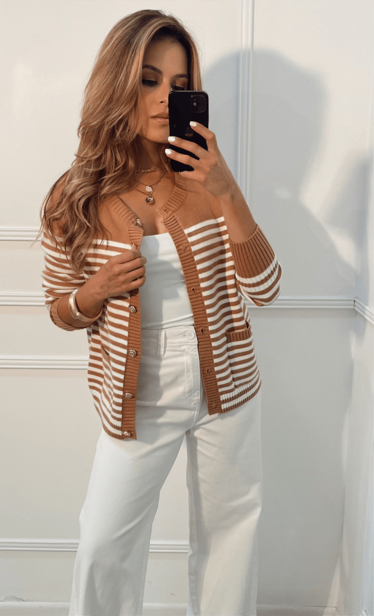 Sweater Rayas Camel - SW64-CAU