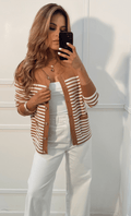 Sweater Rayas Camel - SW64-CAU
