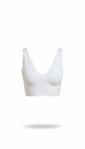 Top blanco cuello V corte laser - BL0917-BLSM