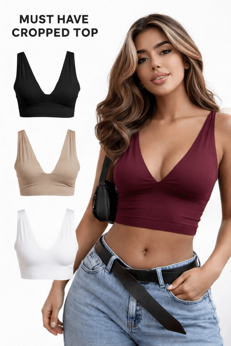 Top vino cuello V corte laser - BL0917-VISM