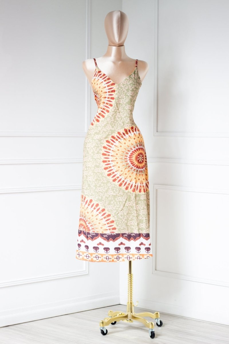 Vestido largo estampado tribal - VE0128-U