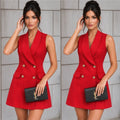 Vestido Rojo sin manga - VE1605-ROS